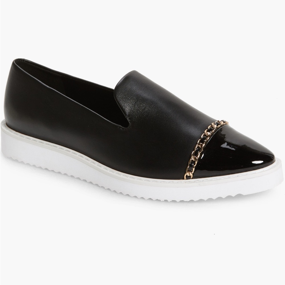 Karl Lagerfield Slip-On Loafers with Chain Detail